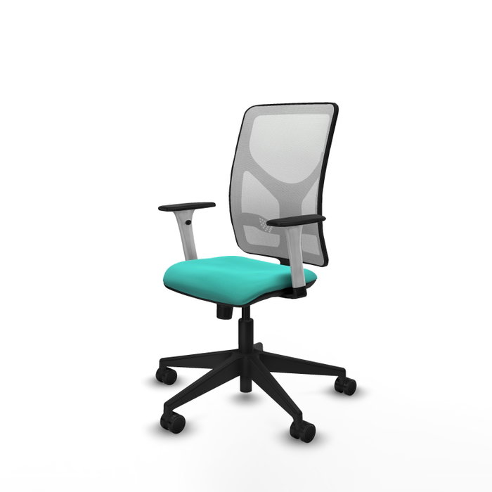 PIQUERAS Y CRESPO Silla de oficina Motilla con mecanismo Sincro, Turquesa y Blanco PIQUERAS Y CRESPO Silla de oficina Motilla con mecanismo Sincro, Turquesa y Blanco