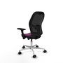 PIQUERAS Y CRESPO Silla de oficina Jorquera con mecanismo Sincro/Traslack, Morado y Negro
