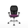 PIQUERAS Y CRESPO Silla de oficina Jorquera con mecanismo Sincro/Traslack, Morado y Negro