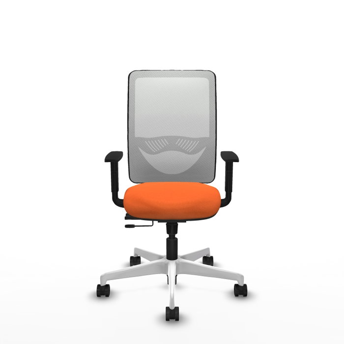 PIQUERAS Y CRESPO Silla de oficina Zulema Naranja y Blanco