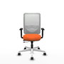 PIQUERAS Y CRESPO Silla de oficina Zulema Naranja y Blanco
