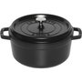 Staub La Cocotte 24cm redonda con inserto de vapor, negro