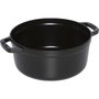 Staub La Cocotte 24cm redonda con inserto de vapor, negro