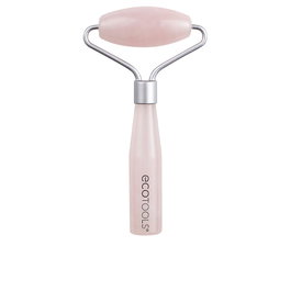 Ecotools ROSE QUARTZ mini roller - Rodillo facial de cuarzo rosa para mejorar circulación y elasticidad de la piel, cruelty free
