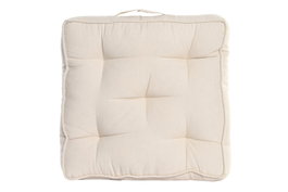 DKD Home Decor Cojín de Suelo Lino y Algodón Beige, Pack de 4
