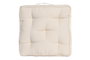 DKD Home Decor Cojín de Suelo Lino y Algodón Beige, Pack de 4