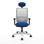 PIQUERAS Y CRESPO Silla de oficina Zulema con mecanismo Sincro Azul y Blanco