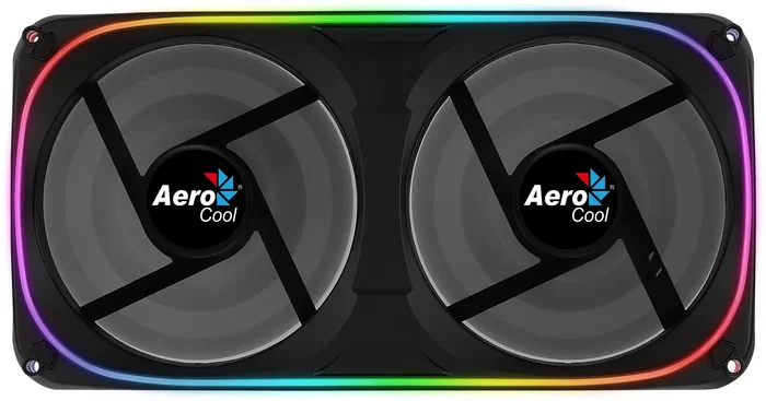 Aerocool Astro 24 - Ventilador para Tarjeta Gráfica con RGB Addressable (ASUS Aura/MSI Mystic Light/Gigabyte RGB Fusion), 12cm, 1000 RPM, 80.3 CFM, Negro