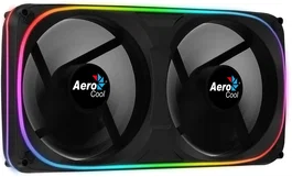 Aerocool Astro 24 - Ventilador para Tarjeta Gráfica con RGB Addressable (ASUS Aura/MSI Mystic Light/Gigabyte RGB Fusion), 12cm, 1000 RPM, 80.3 CFM, Negro