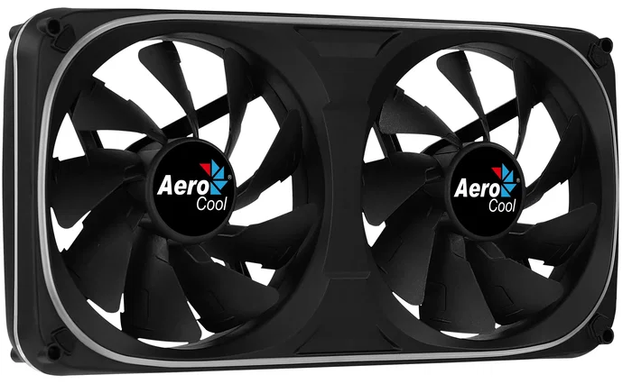 Aerocool Astro 24 - Ventilador para Tarjeta Gráfica con RGB Addressable (ASUS Aura/MSI Mystic Light/Gigabyte RGB Fusion), 12cm, 1000 RPM, 80.3 CFM, Negro