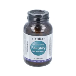 Viridian Fertility para Mujeres - Suplemento de Apoyo a la Fertilidad Femenina con Vitaminas, Minerales y DHA - 60 Cápsulas Veganas