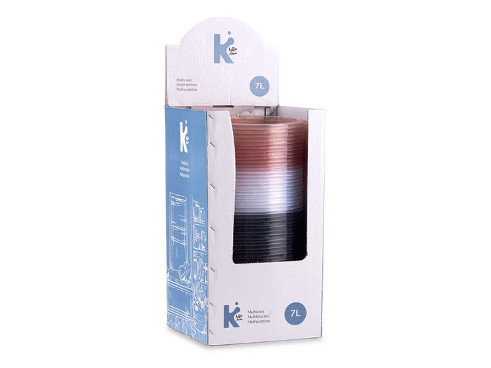 Arte Regal Multiuso Plástico 7L Transparente Surtido 32.5x12.5x32.5cm (Set de 50)