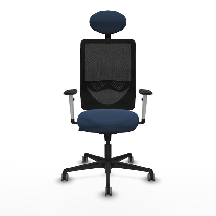 PIQUERAS Y CRESPO Silla de oficina Zulema con Mecanismo Sincro Azul Marino/Negro