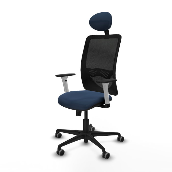 PIQUERAS Y CRESPO Silla de oficina Zulema con Mecanismo Sincro Azul Marino/Negro
