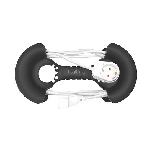 LogiLink KAB0068 Organizador de cables para 2-20m, Negro LogiLink KAB0068 Organizador de cables para 2-20m, Negro