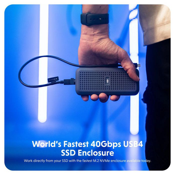 Targus Hyper HyperDrive EcoSmart USB4 SSD Enclosure Caja Externa para SSD M.2 NVMe 40 Gbit/s Negro