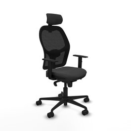 PIQUERAS Y CRESPO Silla de oficina Jorquera Gris oscuro y Negro