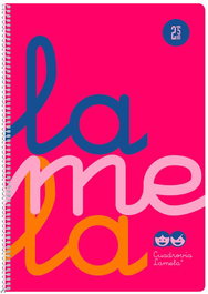 LAMELA Bloc tapa polipropileno 4º 80h cuadrovía 5 mm rosa (Set de 5)