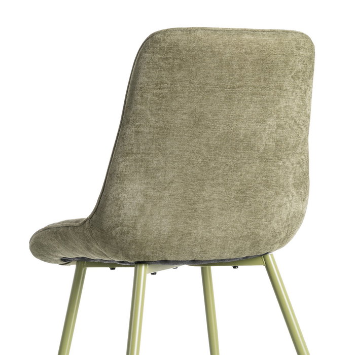 Silla Verde Tejido-Metal Contract 50 X 60 X 85 cm (Set de 4)