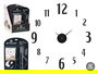 Reloj Pegatina Giftdecor 60 cm Numeros Brillo Negro (Set de 12)