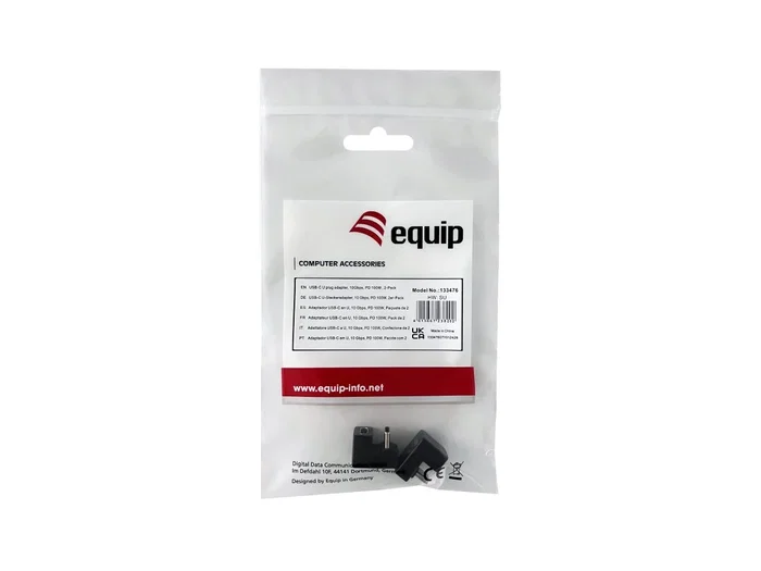EQUIP Adaptador USB-C U plug 10Gbps PD 100W EQUIP Adaptador USB-C U plug 10Gbps PD 100W