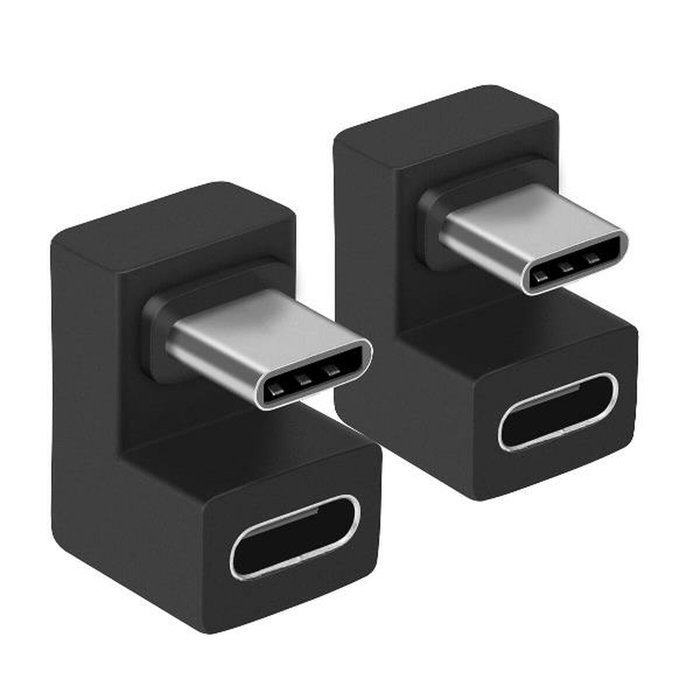 Equip Adaptador USB-C de 180 grados 10Gbps 100W PD (Pack de 2) Equip Adaptador USB-C de 180 grados 10Gbps 100W PD (Pack de 2)