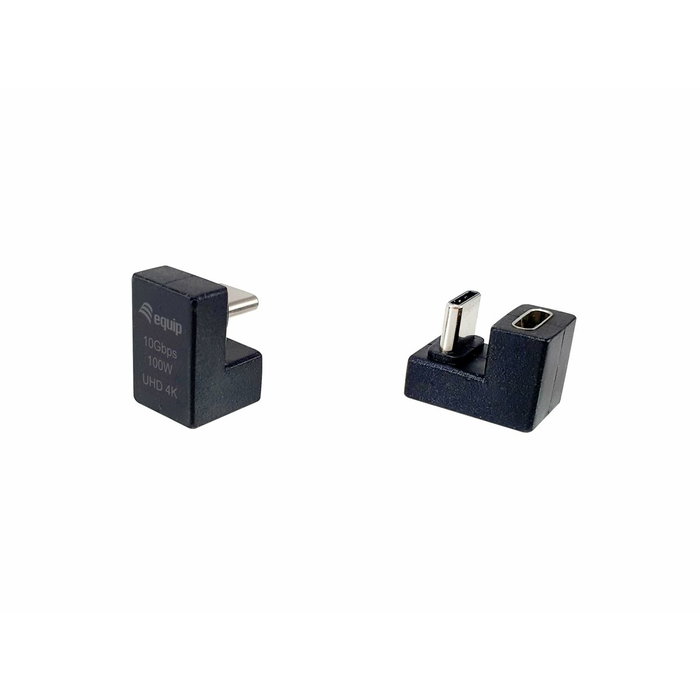 Equip Adaptador USB-C de 180 grados 10Gbps 100W PD (Pack de 2) Equip Adaptador USB-C de 180 grados 10Gbps 100W PD (Pack de 2)