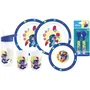 Fun House Juego de Vajilla DISNEY Lilo y Stitch FUN3524550066387 - 2 Vasos, 2 Platos Llanos (Ø22 cm), 1 Plato Hondo (Ø16 cm), Cubiertos y Botella de Agua