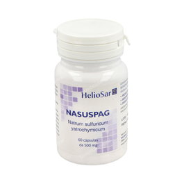 HELIOSAR Nasuspag Natrum Sulfuricum 60 Cápsulas | Complemento Alimenticio con Vitaminas y Oligoelementos | Apoyo para el Cansancio y Protección Celular | Vegetariano, Kosher y Halal