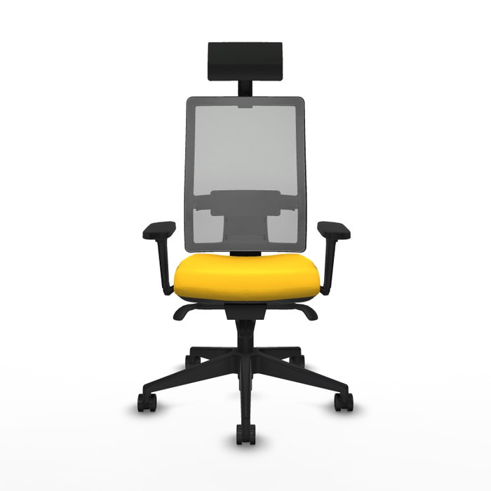 PIQUERAS Y CRESPO Silla de oficina Horna con mecanismo Sincro, Amarillo y Gris PIQUERAS Y CRESPO Silla de oficina Horna con mecanismo Sincro, Amarillo y Gris