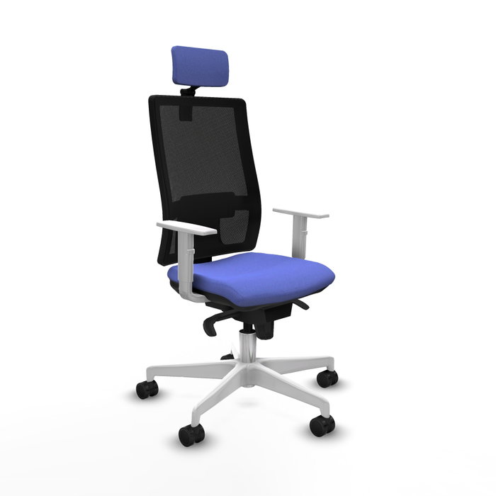 PIQUERAS Y CRESPO Silla de oficina Horna con mecanismo Sincro, Azul claro y Negro PIQUERAS Y CRESPO Silla de oficina Horna con mecanismo Sincro, Azul claro y Negro
