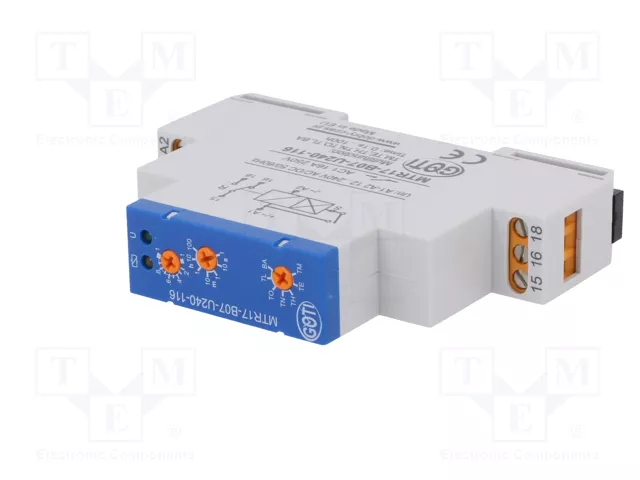 DOBRY CZAS MTR Relé de tiempo SPDT 1s÷100h 250VAC/16A