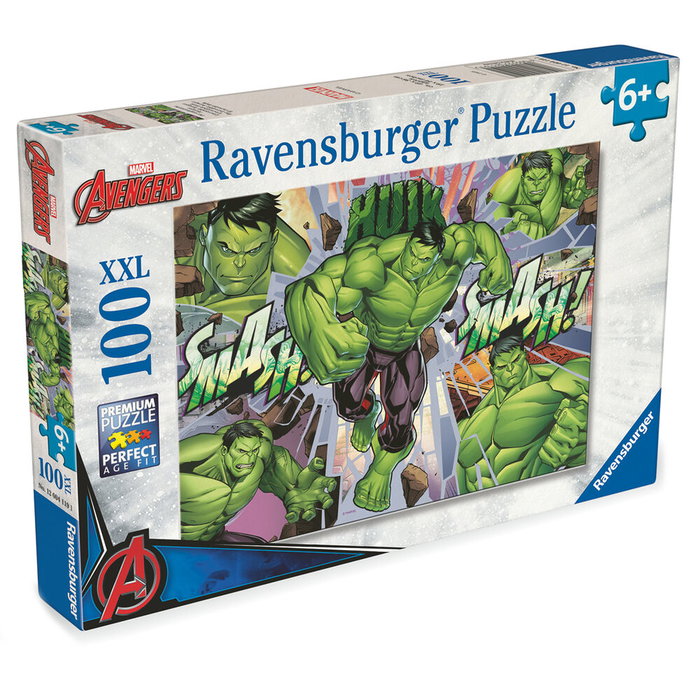 Ravensburger Puzzle Hulk Marvel XXL 100 Piezas 49x36cm +6 Años