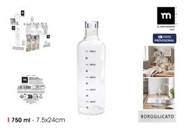 La Mediterranea Botella de Agua de Borosilicato 750ml/800ml