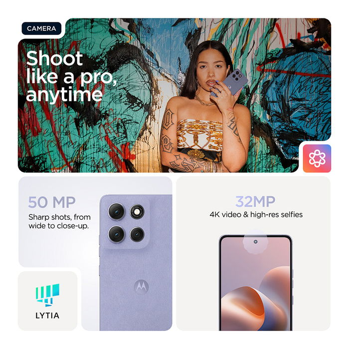 Motorola Moto G86 5G - Smartphone con 8 GB RAM, 256 GB de Almacenamiento, Color Cosmic Sky