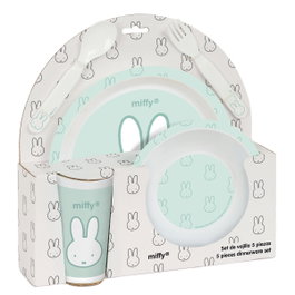 Safta Set de Platos, Cubiertos y Vaso Miffy Menta