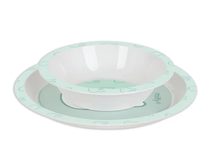 Safta Set de Platos, Cubiertos y Vaso Miffy Menta