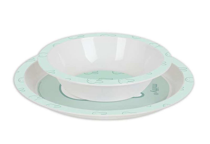 Set de vajilla infantil Miffy Menta (5 Piezas)
