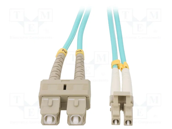 Qoltec Patchcord de fibra óptica LC/UPC - SC/UPC Multimode OM4 50/125 Duplex 5m Qoltec Patchcord de fibra óptica LC/UPC - SC/UPC Multimode OM4 50/125 Duplex 5m