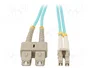Qoltec Patchcord de fibra óptica LC/UPC - SC/UPC Multimode OM4 50/125 Duplex 5m