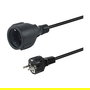 EQUIP Cable Adaptador CEE 7/7 a CEE 7/3 St/Bu, Negro, 1.80 m, Cordón de Corriente