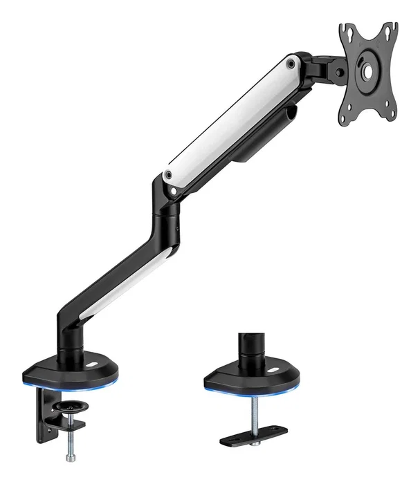 AISENS - SOPORTE DE MESA RGB GAMING CONTRAPESO GIRATORIO E INCLINABLE PARA MONITOR/TV 9KG (3 PIVOTES, 1 BRAZO) DE 17-32, NEGRO-BLANCO AISENS - SOPORTE DE MESA RGB GAMING CONTRAPESO GIRATORIO E INCLINABLE PARA MONITOR/TV 9KG (3 PIVOTES, 1 BRAZO) DE 17-32, NEGRO-BLANCO