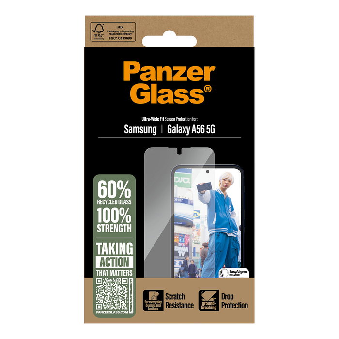 PanzerGlass Protector de Pantalla Samsung Galaxy A56 5G Ultra-Wide Fit PanzerGlass Protector de Pantalla Samsung Galaxy A56 5G Ultra-Wide Fit