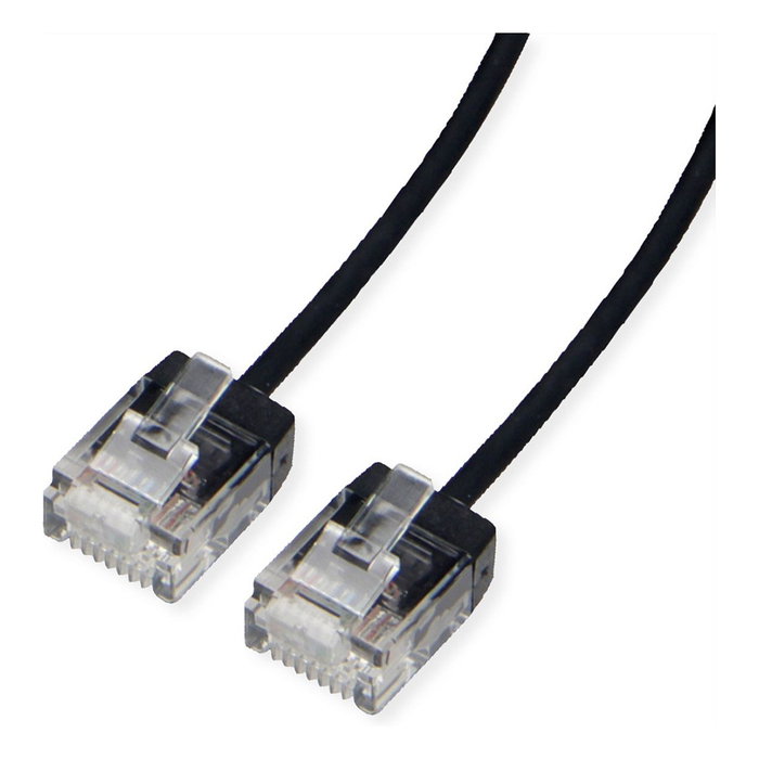 ROLINE 21.15.4461 Cable de Red Cat.6A UTP 1m, Parcheo DataCenter, LSOH, Conectores Delgados Extra-Cortos, Negro ROLINE 21.15.4461 Cable de Red Cat.6A UTP 1m, Parcheo DataCenter, LSOH, Conectores Delgados Extra-Cortos, Negro