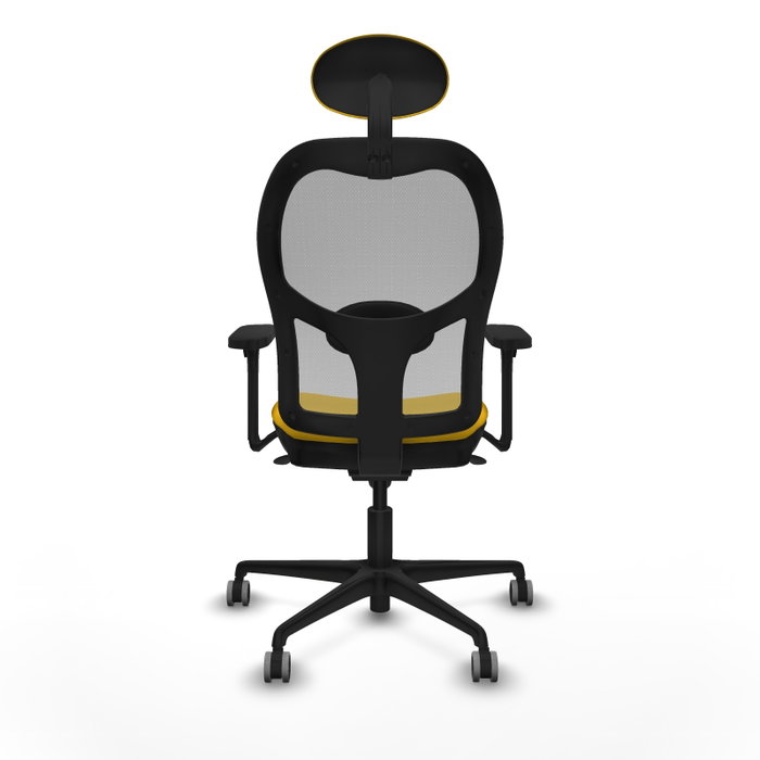 PIQUERAS Y CRESPO Silla de oficina Jorquera con mecanismo Sincro, Amarillo y Gris PIQUERAS Y CRESPO Silla de oficina Jorquera con mecanismo Sincro, Amarillo y Gris