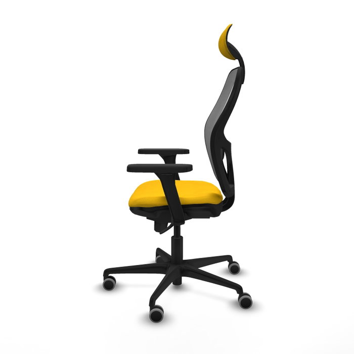 PIQUERAS Y CRESPO Silla de oficina Jorquera con mecanismo Sincro, Amarillo y Gris PIQUERAS Y CRESPO Silla de oficina Jorquera con mecanismo Sincro, Amarillo y Gris
