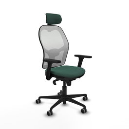 PIQUERAS Y CRESPO Silla de oficina Jorquera Verde botella y Blanco