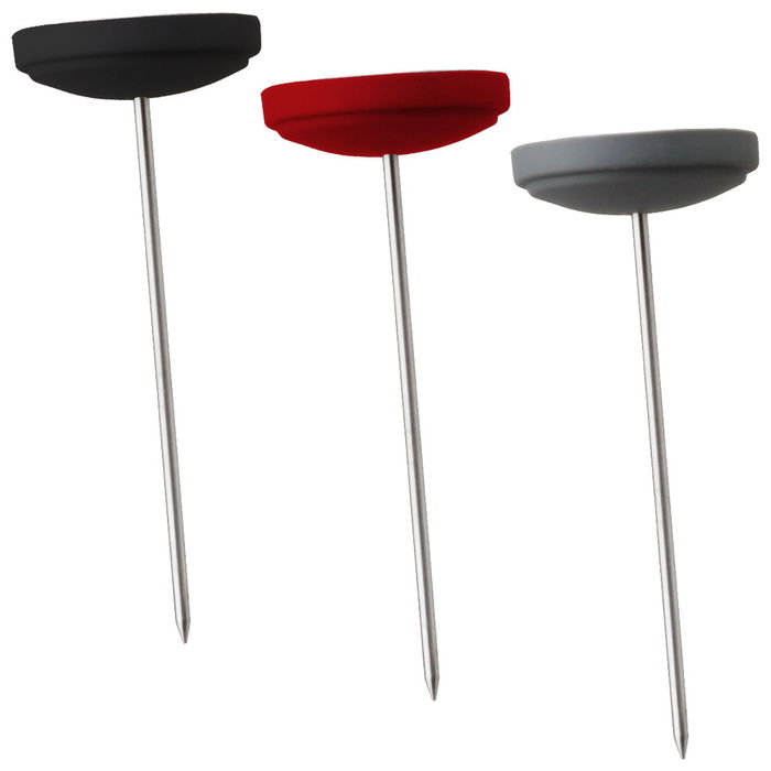 Cuisy Termómetro para Carne Diámetro 5,8 cm Altura 14 cm Metal y Silicona Hasta 120°C