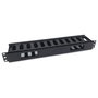 EQUIP Panel de gestión de cables de 19 pulgadas con placa trasera desmontable
