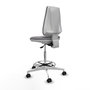 PIQUERAS Y CRESPO Taburete Elche blanco AS gris con base blanca